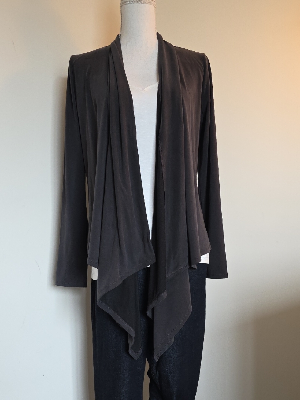White House Black Market Draped Open-Front Cardigan